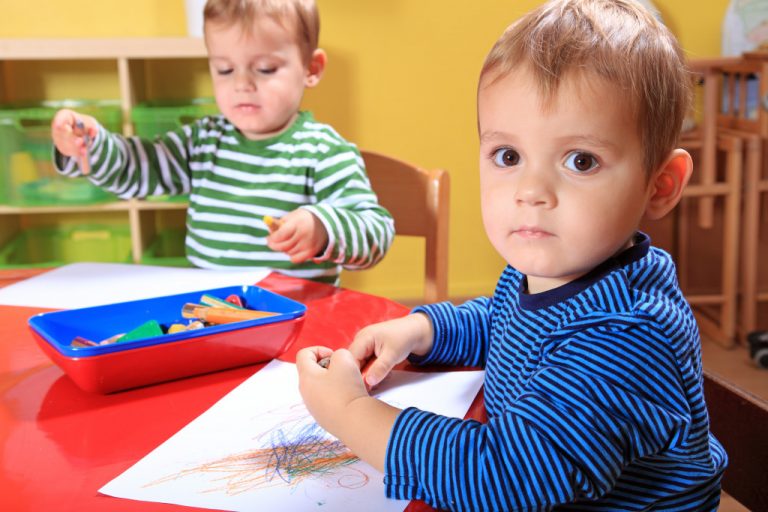 two children playing